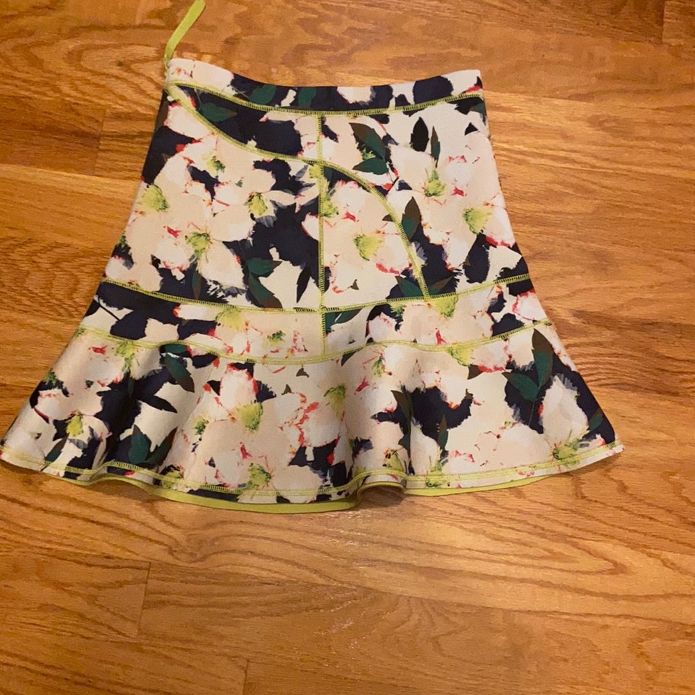 JCrew floral scuba mini skirt